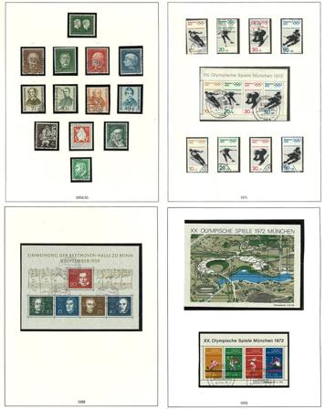 Vesttyskland 1949-1972 - Samling i 2 frimærkealbum - Stemplet