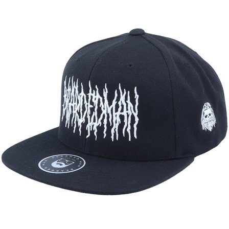 Bearded Man - Black snapback Czapka Z Daszkiem - Death Metal Logo Black Snapback @ Hatstore