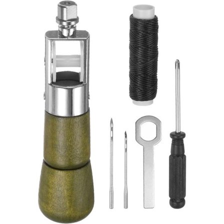 Håndverkssøm sylsett, lærhåndverkssøm sylverktøysett, naturlig trefarge