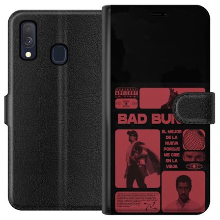 Kompatibelt Lommeboketui til Samsung Galaxy A40 Bad Bunny NFL-inspirert skjoldlogo med amerikansk fotball og stjerner