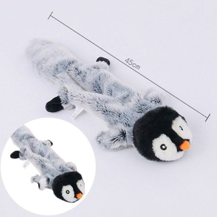 Skinny Peltz Udstoppet Plys Pibende Holdbart Hundelegetøj, Mælk, , Pingvin