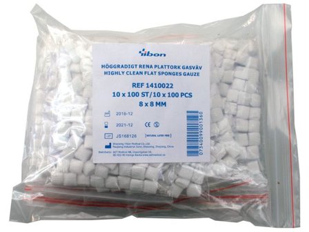 yibon Plattork GV 8x8mm 1000/fp - Lyreco - Sjukvård och omsorg - Förband och fixering - Torkar