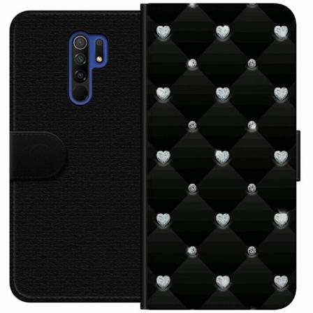 Xiaomi Redmi 9 Plånboksfodral Bling Heart