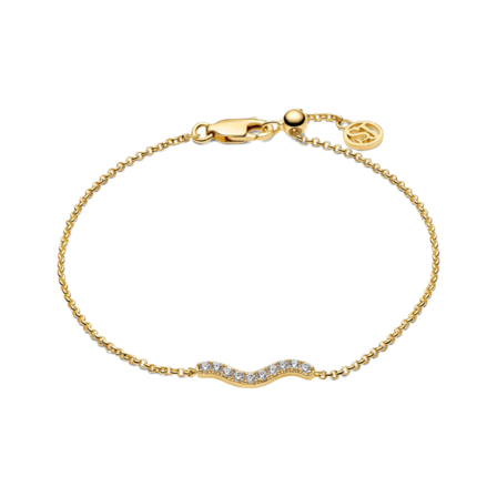 Sif Jakobs Jewellery Ellera Waves Bracelet Armband Dam Guld ONESIZE