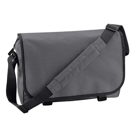 Bagbase Contrast Detail Messenger Bag One Size Graphite