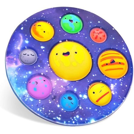 Popping Its Fidget Leke, Planetarisk Fidget Push Bubble, Åtte Planeter Sensorisk Fidget Leker For Barn og Voksne