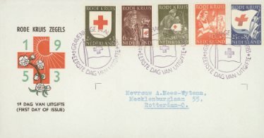 Holland 1953 - NVPH E14 - FDC - Med adresse