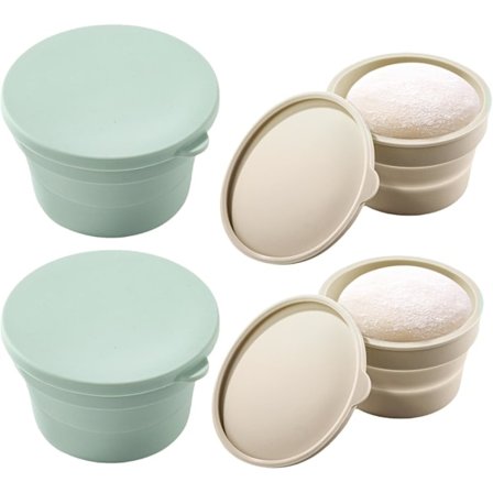 Surdeigsbrød Bakeskåler, Silikon Pizza Deig Hevebeholder - Sammenleggbar Surdeig Pizza Kurv, Surdeigsbrød Heveskåler