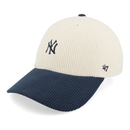 47 Brand - MLB Beige unconstructed Keps - New York Yankees MLB Base Runner Tt 47 Clean Up Natural/Navy Dad Cap @ Hatstore