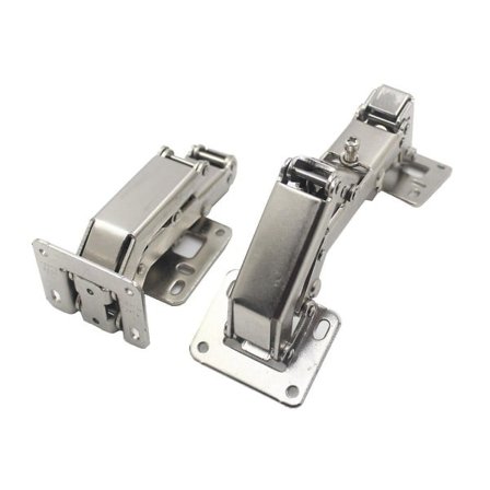 170 Graders Hydrauliske hengsler, 35 mm Tykk Dør Dempende Hengsler, Dempende Hydrauliske Hengsler Sølv (2 stykker)