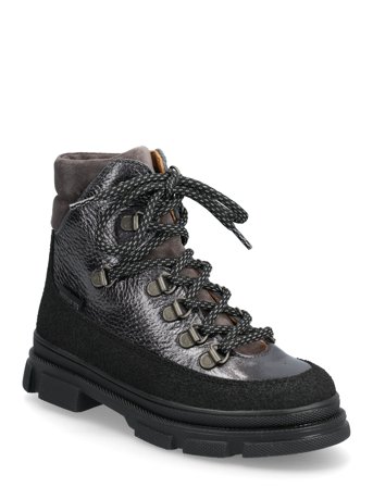 Boots - Flat - With Laces Black ANGULUS