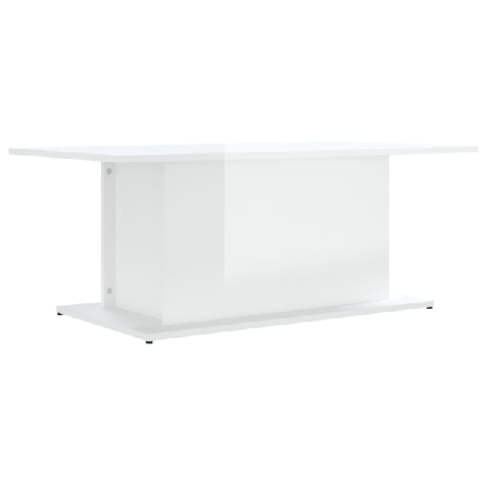 Vidaxl Soffbord Högglans Vit 102x55,5x40 Cm Spånskiva Vit