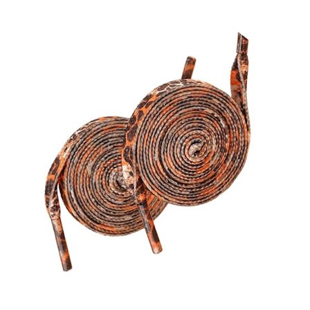 Leopardmönstrade skosnören 120cm platta polyesterskosnören för sneakers och löparskor