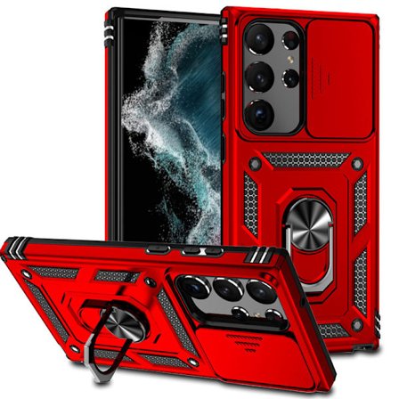 Ring Push Window Mobiltelefondeksel To-i-ett Brakett Anti-fall Beskyttende Deksel