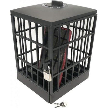 Mobilfängelse med Timer, Mobiltelefon Fängelse Mobiltelefoner Ställhållare Lås In Fängelse med 60 minuters Timer Nycklar för Hemmakontor Cla