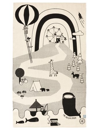 OYOY Living Design Mr. Megalodon Adventure Rug - Beige - 150X90CM