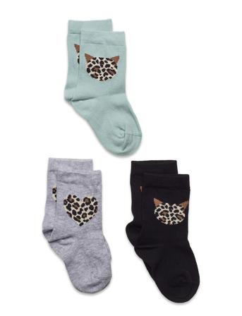 Sock 3P Sg Cat Leo Grey Lindex