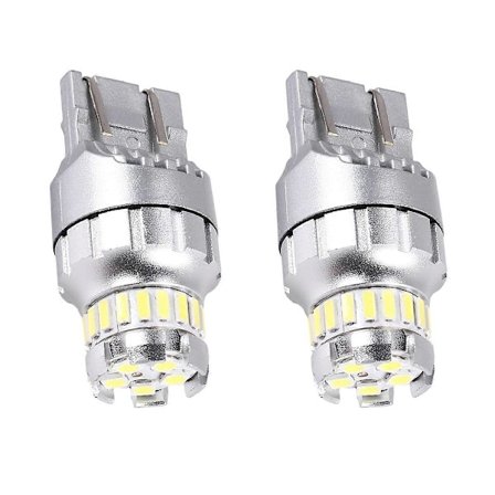 2 stk. bil T20 7440 W21W LED Canbus ryggelys 7443 LED-pære bremsesignallys 6000K Super