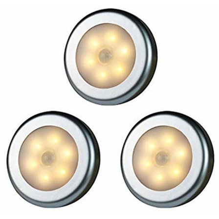 Trådlösa LED-lampor med rörelsesensor (3 stycken) för garderob, trappor,
