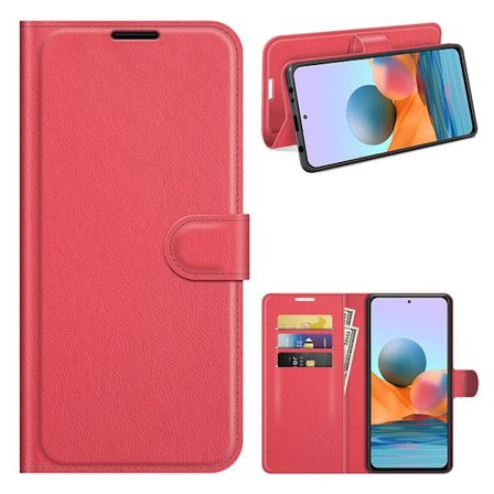 Classic Xiaomi Redmi Note 10 Pro Läppäkotelo - Punainen
