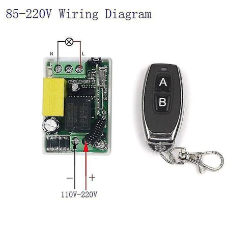 Ac85v-220v 10a 1ch 1-kanals trådløs fjernbetjening lyskontakt relæudgang radiomodtager