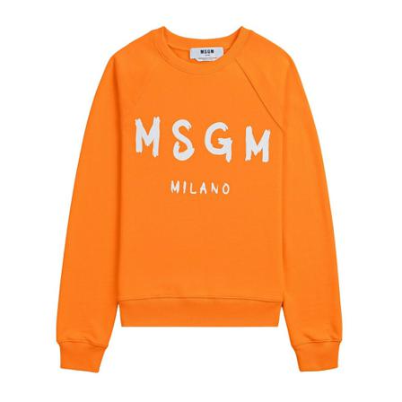 Msgm Hoodie Orange, Herre, Størrelse: L