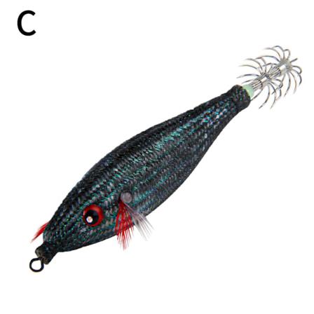 Luminous Jigs Fiskeredskap Octopus Bait Wood Räkor Lures Väv