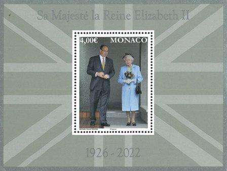 Monaco - En hyldest til Dronning Elizabeth - Postfrisk miniark