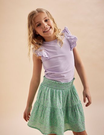 Creamie Skirt Small Flower - Green - 122