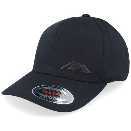 Wild Spirit - Svart flexfit Keps - Small Black Mountain Icon Patch Black Flexfit @ Hatstore
