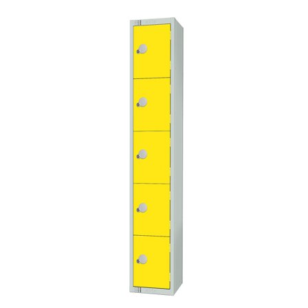 Elite locker, 5 door, 1800x300x300 mm, yellow