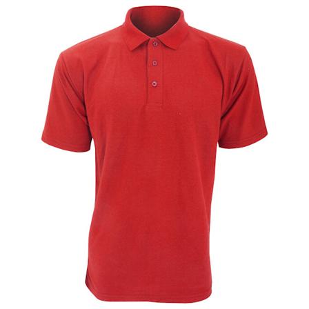 UCC 50/50 Herr Plain Pique Kortärmad Polotröja XL Röd Red XL