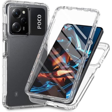 Coque til Xiaomi Poco X5 PRO 5G - Hætte Etui 360 Integreret Transparent 2 Dele Foran Bagpå Passende Phonillico