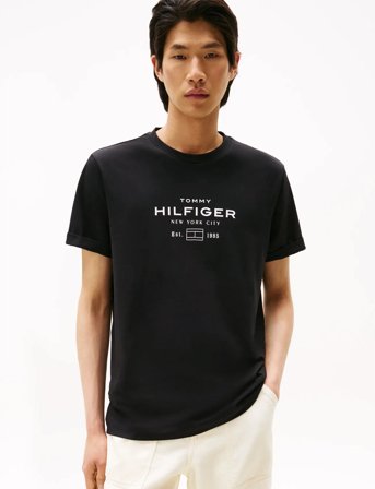 Tommy Hilfiger Hilfiger Stack Graphic Tee - Black - XXL