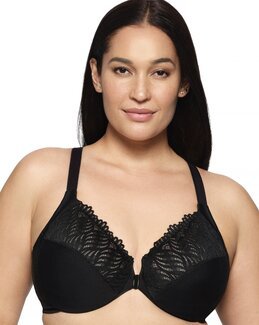 Framknäppt Bygel-bh Svart - H100 - Glamorise