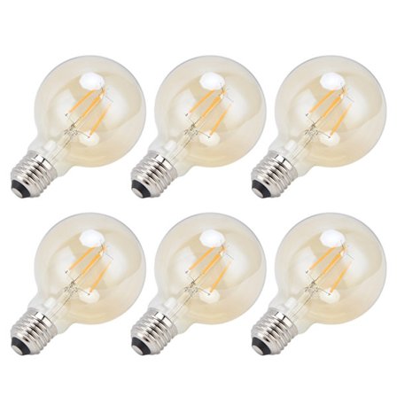 6 st LED-glödlampor dimbara 4W E27 Medium Base Vintage Varm Ljus Golden Glödlampa för Heminredning Bar 220V