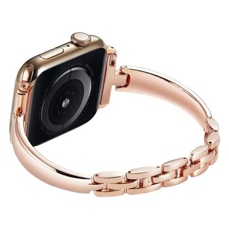 Apple Watch Series (45mm) / Watch Ultra enkelt metallarmband - Roséguld