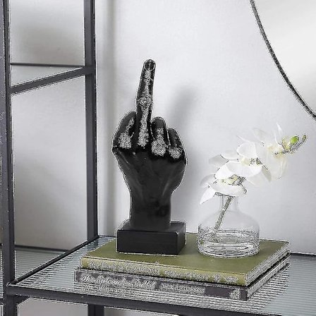 Personalisert Midtfinger-Statue Ornament Hjem Desk Dekorasjon Tilbehør Skrivebord Gest Figur Skulptur Stue Dekor -ES