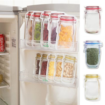 5st Silikon Återanvändbar Förvaring Väska Vacuum Sealed Househol - on stock