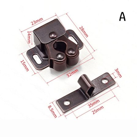 5 stk Skapslås Dobbel Rullefangst A 5 stk A 5 stk