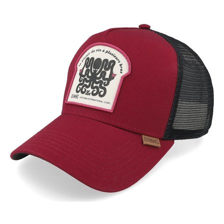 Djinns - Rød trucker Kasket - Hft Cap Octovino Wine/Black A-Frame Trucker @ Hatstore