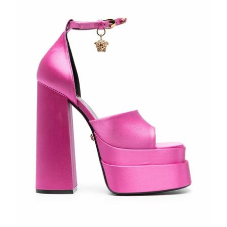 Versace, High Heel Sandals Fioletowy, Kobieta, Rozmiar: 36 EU