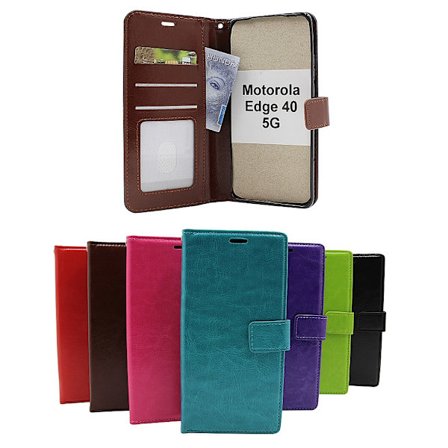 Crazy Horse Wallet Motorola Edge 40 5G