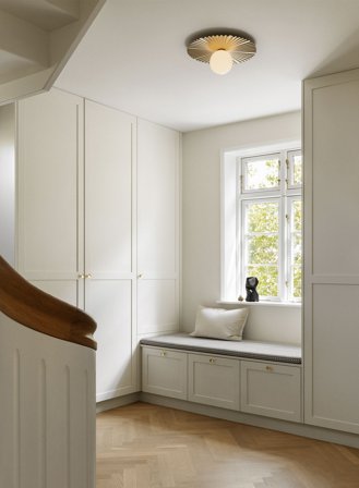 Liila Muuse medium vegglampe IP44 - nordic gold/opal