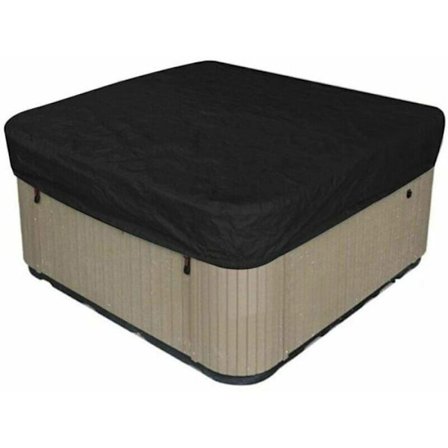 Svømmebassengdeksel Firkantet Solcellebassengdeksel, Utendørs Svømmebasseng Beskyttelsesdeksel, Svart 21821830cm