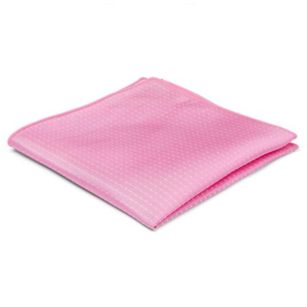 Pañuelo de bolsillo de seda rosa con lunares para hombres - Pañuelos de bolsillo estampados