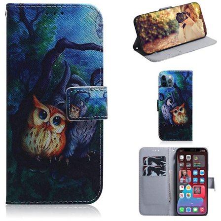 Plånboksfodral iPhone 14 Pro – Ugglor I Månsken
