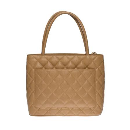 Chanel Vintage, Pre-owned Handbag Beige, Dames, Maat:ONE Size,leer