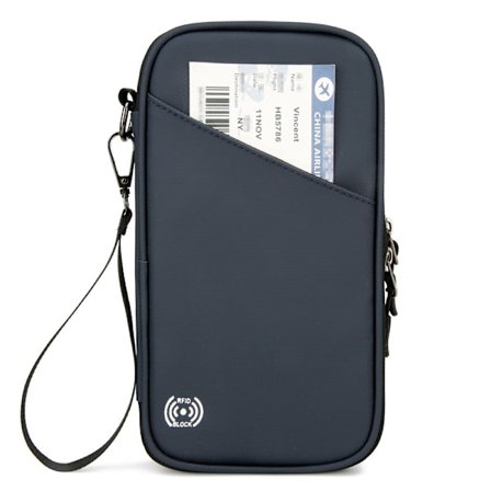 Enkel ensfarget multifunksjonell ID-oppbevaringsveske blå