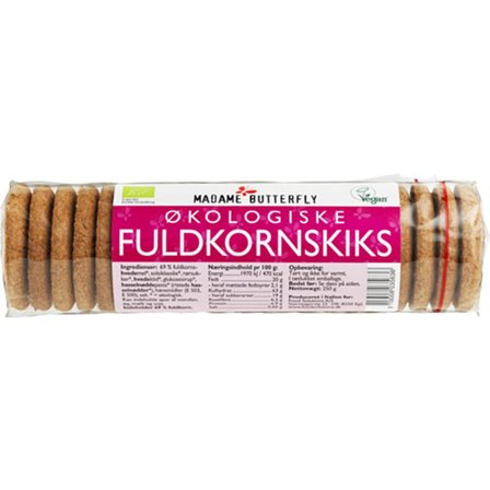 Madame Butterfly Fuldkornskiks Ø 250 g, Helse & Madvarer, Brød, Kiks & Kager, Kiks